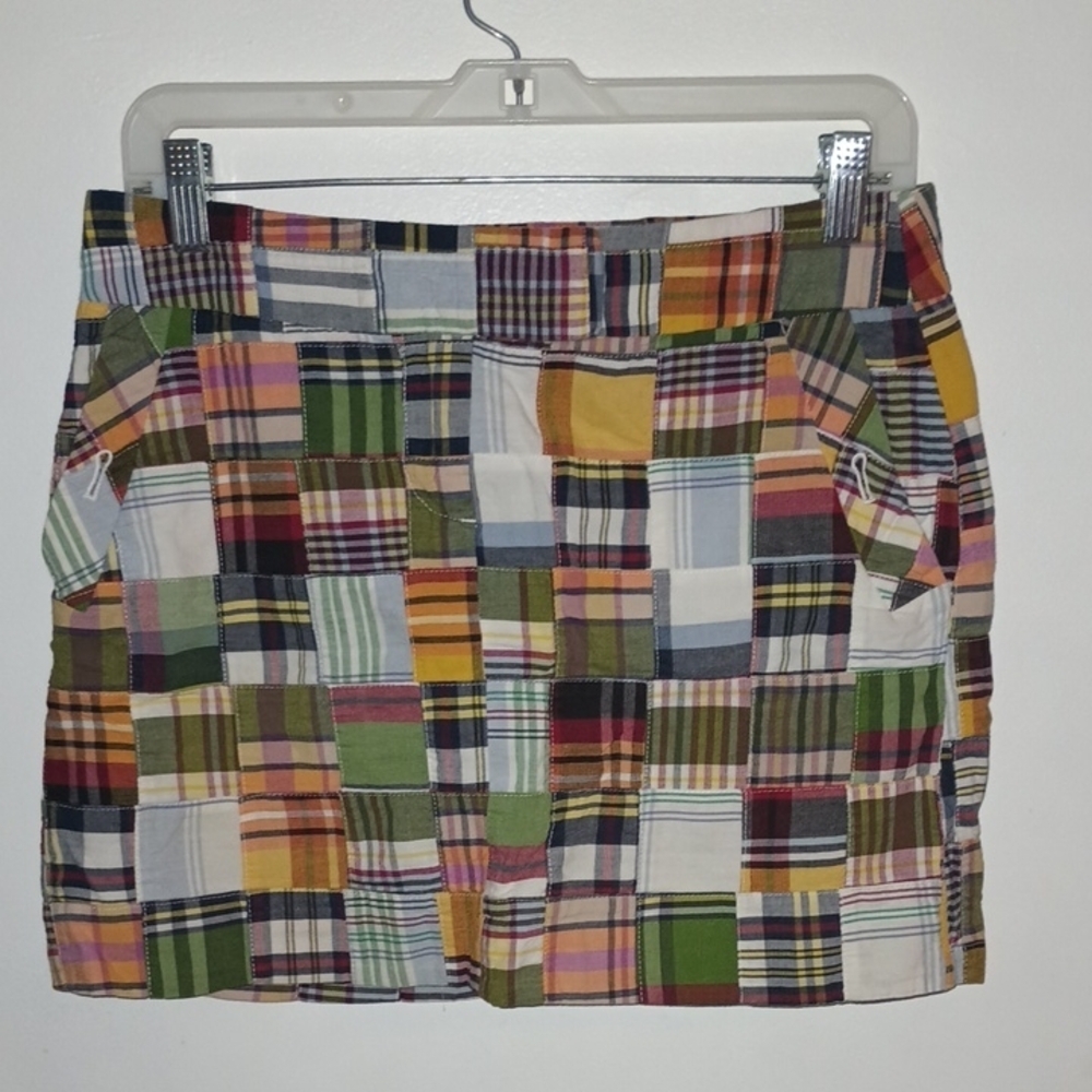 J. Crew Blue Green Mini Pencil Skirt Casual